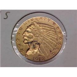 Gold $5 Indian 1912S