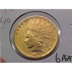 Gold $10 Indian 1915