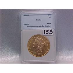 Gold $20 Double Eagle 1888S
