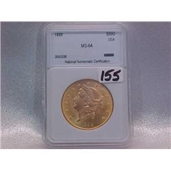 Gold $20 Double Eagle 1899