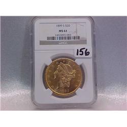 Gold $20 Double Eagle 1899S