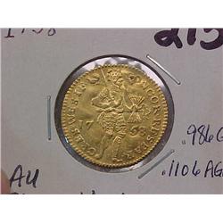 Gold 1758 Netherland Ducat