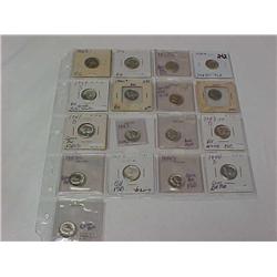 17 Mercury Dimes
