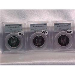 3 Kennedy Half $ Proof