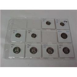 9 Proof Coins