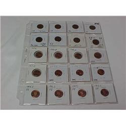 20 Lincoln Cents