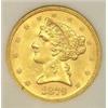 Image 1 : 1879 $5 Liberty Gold Half Eagle, - RARE Coin