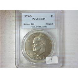1973-D IKE DOLLAR PCGS MS64