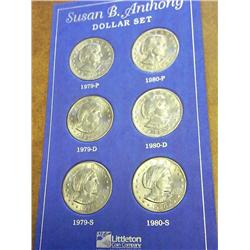 SBA  DOLLAR SET 1979-P/D/S & 1980-P/D/S (UNC)