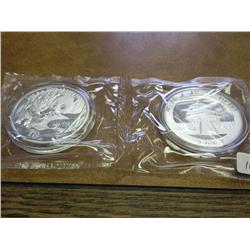 2-2005 CHINA 10 YUAN SILVER PANDA COINS (UNC)