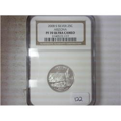 2008-S SILVER ARIZONA QUARTER NGC PF70 ULTRA CAMEO