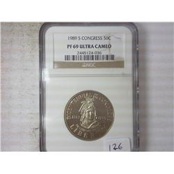 1989-S CONGRESS HALF DOLLAR NGC PF69 ULTRA CAMEO