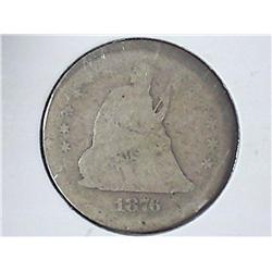 1876-S SEATED LIBERTY QUARTER