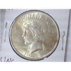 1922 PEACE SILVER DOLLAR (UNC)