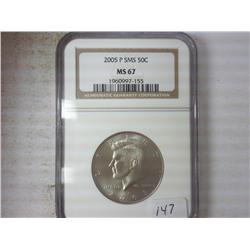 2005-P SMS KENNEDY HALF DOLLAR NGC MS67