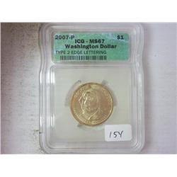 2007-P WASHINGTON DOLLAR ICG MS67