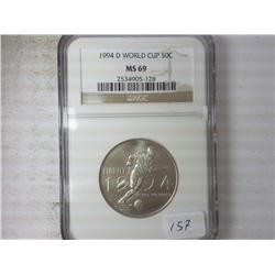 1994-D WORLD CUP HALF DOLLAR NGC MS69