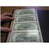 Image 2 : UNCUT SHEET OF 4 US $5 FRN'S (UNC)