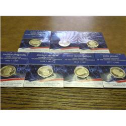 7 US MINT PRESIDENTIAL DOLLAR PROOF COINS
