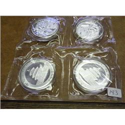 4-2005 CHINA 10 YUAN SILVER PANDA COINS (UNC)