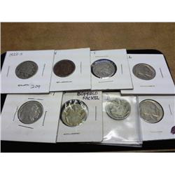 BUFFALO NICKEL HERD 23-S,24,25-S,26,27,28-D,29-D,