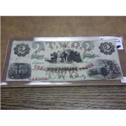 VINTAGE $2 NEW YORK AD NOTE SLIGHT DAMAGE