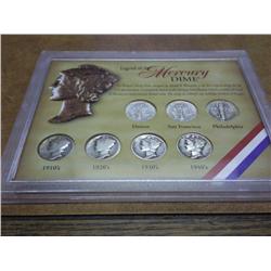 LEGEND OF THE MERCURY DIME-7 DIMES (AS SHOWN)