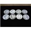 Image 1 : 8 ASSORTED WASHINGTON SILVER QUARTERS $2 FACE VAL.