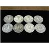 Image 2 : 8 ASSORTED WASHINGTON SILVER QUARTERS $2 FACE VAL.