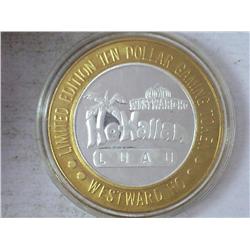 WESTWARD HO CASINO $10 SILVER TOKEN (UNC)