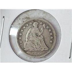 1857 SEATED LIBERTY HALF DIME