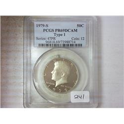 1979-S TYPE I KENNEDY  HALF DOLLAR PCGS PR69DCAM