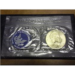 1974-S IKE SILVER DOLLAR (UNC) (BLUE PACK)