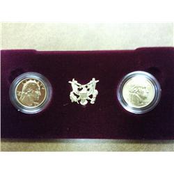 1999 WASHINGTON BICEN. 2 COIN GOLD $5 SET