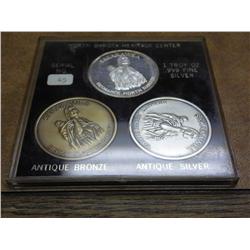 NORTH DAKOTA HERITAGE CENTER 3 MEDAL SET