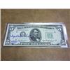 Image 1 : HARD TO FIND 1950-B SIGNED $5 FRN
