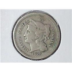 1870 THREE CENT PIECE (NICKEL)