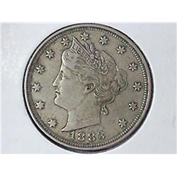 1883 NO CENTS LIBERTY "V" NICKEL (EXTRA FINE)