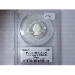 2009-S US VIRGIN ISLANDS QUARTER PCGS PR70DCAM