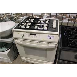 KENMORE CREAM 4 BURNER GAS STOVE WITH