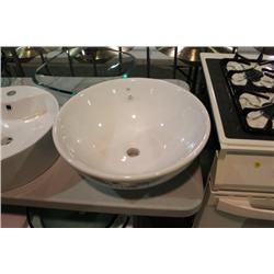 WHITE ROUND SINK