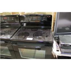 LG BLACK FLAT TOP STOVE WITH CONVECTION OVEN