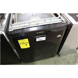 ARISTON BLACK DISHWASHER WITH STAINLESS STEEL