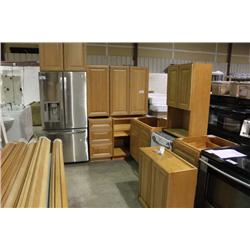 10 PIECE BEECH KITCHEN CABINET SET