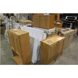 11 PIECE BEECH KITCHEN CABINET SET