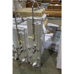 SILVER SHOWER PANEL WITH MASSAGER