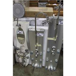 SILVER SHOWER PANEL WITH MASSAGER