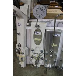 WHITE SHOWER PANEL WITH MASSAGE NOZZLES