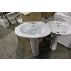 WHITE PEDESTAL SINK