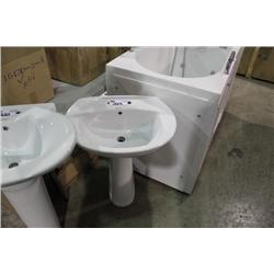 WHITE PEDESTAL SINK